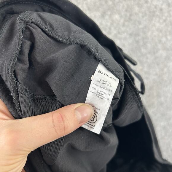 Athleta Pants Womens 0 Black Trekkie North Jogger Nylon Drawstring Zip Pockets - Picture 8 of 9
